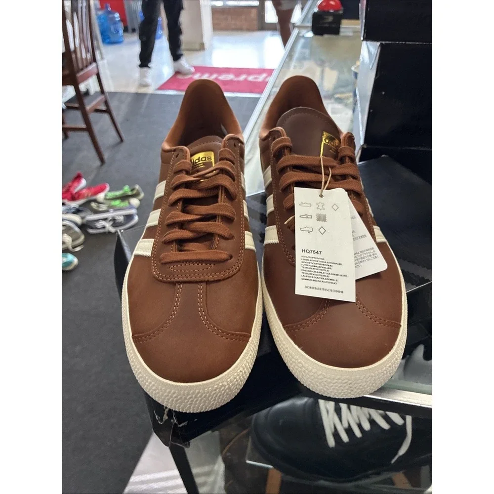 Adidas Gazelle ADV Dusky Bronze Chalk White Off White Men's Shoes HQ7547 SZ 10.5